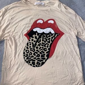 Daydreamer Rolling Stones cheetah Tee shirt